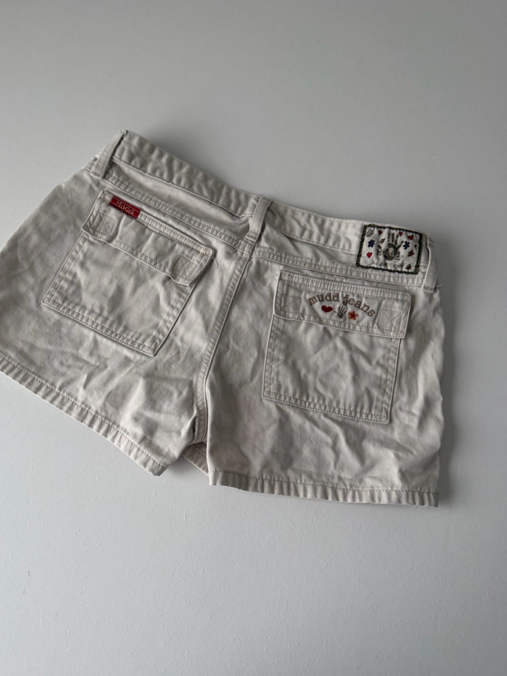 Y2K Mudd Cargo Denim Mini Shorts